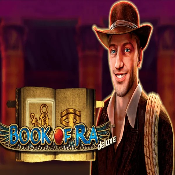 Book of Ra Deluxe logo by Novomatic at Livewinz Casino
