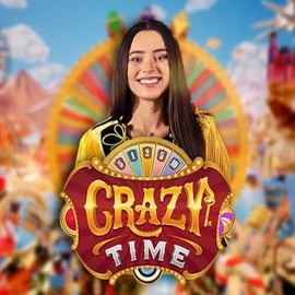 Crazy Time slot visual from Evolution available on livewinzcasino.eu