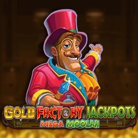 Gold Factory Jackpots Mega Moolah logo – Jackpots by Aurum Signature Studios at Livewinz Casino