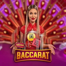 Mega Baccarat slot logo by Pragmatic Play at Livewinz Casino